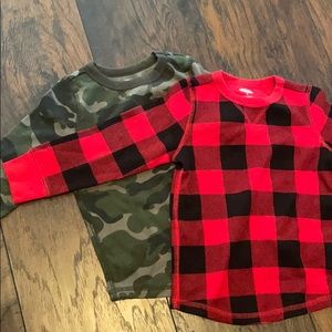 2 baby boy thermal shirts